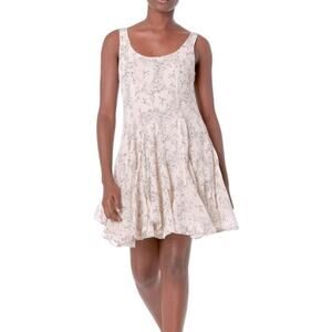 Rebecca Taylor Floral Print Godet Mini Dress Size 10 NWOT Fit & Flare Silk